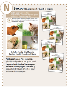 N : Pet Grass Garden Plot / Parcelle de Jardin D'Herbes pour Animaux de Compagnie